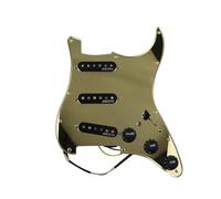 Loaded Prewired Pickguard Set 7-way Full-load Pre-wired PickguardSingle-coil Pickup Kit For ST SSS Electric Guitars(Gold)