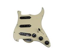 Loaded Prewired Pickguard Set 7-way Full-load Pre-wired PickguardSingle-coil Pickup Kit For ST SSS Electric Guitars(Yellow B)