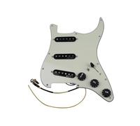 Loaded Prewired Pickguard Set 7-way Full-load Pre-wired PickguardSingle-coil Pickup Kit For ST SSS Electric Guitars(Yellow A)