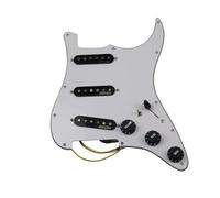 Loaded Prewired Pickguard Set 7-way Full-load Pre-wired PickguardSingle-coil Pickup Kit For ST SSS Electric Guitars(White A)