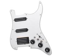 Loaded Prewired Pickguard Set For SSH High Output Loaded Prewired Scratchplate Coil Splitting Mini Humbucker With Coil Pickup(Black)