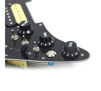 Loaded Prewired Pickguard Set Left Hand For SSH Electric Guitar Pickguard Pickup(Black B)