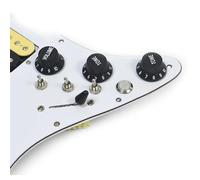 Loaded Prewired Pickguard Set Left Hand For SSH Electric Guitar Pickguard Pickup(White B)