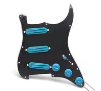 Loaded Prewired Pickguard Set Multi Colour SSS Prewired Guitar Pickguard Mini Humbucker Electric Guitar Loaded Prewired For ST Style Guitar(Black 3)