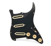 Loaded Prewired Pickguard Set Prewired Pickups SSS ST Pickguard Loaded Adjustable Electric Guitar Pickguard(Black B)