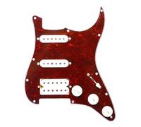 Loaded Prewired Pickguard Set Suitable For Electric Guitar SSH Pickup Guitar Pickguard Circuit Full Set Assembly(Red)