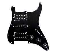 Loaded Prewired Pickguard Set Suitable For SQ ST Electric Guitar HSH Pickup Guard Full Set(Black)