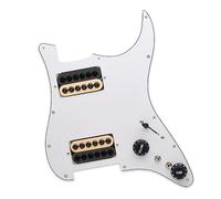 Loaded Prewired Scratchplate Two Humbucker Coil Splitting HH Guitar Pickguard Electric Guitar Pickguard (Color : Bk Yellow Pickup)