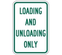Loading and Unloading Only Signs Green for Outdoor & Indoor tin sign 8x12 inches
