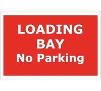Loading Bay no parking Foamalux PVC Plastic sign - 15 x 20 cm | UK-Made with Renewable Energy | Low Carbon Footprint