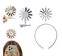 Loading Creative Headband/Hairpin, Fun & Loading Rotating Hairpin, Rotatable Brain Is Loading Hair Accessory, Abstract Art Party Load Symbol Clip Decor Hairband, Eye-Catching Decoration Props(2pcs-a+b