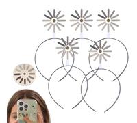 Loading Creative Headband/Hairpin, Fun & Loading Rotating Hairpin, Rotatable Brain Is Loading Hair Accessory, Abstract Art Party Load Symbol Clip Decor Hairband, Eye-Catching Decoration Props(5pcs-a)