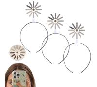 Loading Creative Headband/Hairpin, Fun & Loading Rotating Hairpin, Rotatable Brain Is Loading Hair Accessory, Abstract Art Party Load Symbol Clip Decor Hairband, Eye-Catching Decoration Props(3pcs-a)