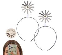 Loading Creative Headband/Hairpin, Fun & Loading Rotating Hairpin, Rotatable Brain Is Loading Hair Accessory, Abstract Art Party Load Symbol Clip Decor Hairband, Eye-Catching Decoration Props(2pcs-a)