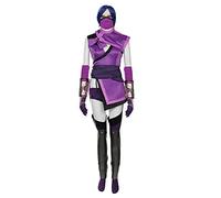 LOADREAM Mileena Cosplay Costume MK 11 Sexy Bodysuit Women Purple Fancy Dress Fighting Suits for Halloween Party (XX-Large)