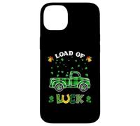 Loads Of Luck St Patrick's Day Buffalo Plaid Truck Shamrock Case for iPhone 14 Plus