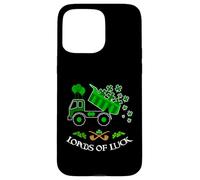 Loads Of Luck St Patrick's Day Buffalo Plaid Truck Shamrock Case for iPhone 15 Pro Max