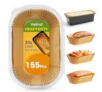 Loaf Pan Liners, 155Pcs 9x5 Inch Disposable Bread Pan Liners for 2lb Pans, Non-Stick Loaf Pan Parchment Liners for Easy Cleanup, Unbleached Parchment Paper for Sourdough Baking, Cakes, Banana Breads