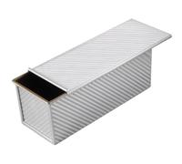 Loaf Pan with Lid 2.2lb Dough Capacity Bread Loaf Pan13x4.7" Aluminum Alloy Bread Baking Pan Nonstick Rectangle Corrugated Toaster Bakeware for Baking