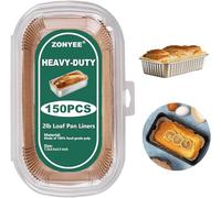 Loaf Tin Liners 2lb, 150 Pack Baking Tin Liners for Baking Bread and Cakes, Non-Stick Bread Pan Liner