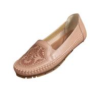 Loafer Flats Women's Slip On Shoes Non-Slip Flat Loafer Round Toe Barefoot Shoes Comfortable Soft Loafers Pumps Shoes Sandals Ballerinas Lightweight Slip On Hiking Shoes, pink, 2/2.5 UK