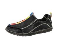 Loafer Men's Canvas Trainers, Chinese Traditional Beijing Style Shoes, Summer, Breathable, Comfortable Canvas Shoes, Outdoor Lightweight Flat Casual Shoes, 39-43.5 EU, black, 9.5 UK