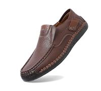 Loafer Men's Suede Large Sizes Flat Comfortable Leather Shoes | Traditional shoes men's modern elegant wide foot breathable leisure shoes for Oktoberfest and Bavarian