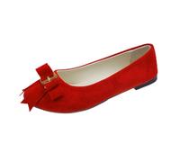 Loafer Shoes Flat Sandals Walking Shoes Fashion Leisure Four Seasons Plain Non-Slip Square Heel Round Toe Breathable Hollow Breathable Flat Heel Soft Sole Casual Shoes, red, 4 UK