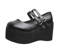 Loafer Shoes for Women,Women's Mary Janes,Black Wedge Heel Mary Jane Shoes for Womens,Business Formal Loafers,Round Toe,Simple Design,Shallow Mouth,Heels,for Work Office,Daily