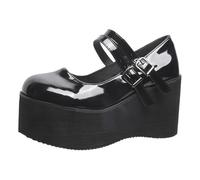 Loafer Shoes for Women,Women's Mary Janes,Black Wedge Heel Mary Jane Shoes for Womens,Business Formal Loafers,Round Toe,Simple Design,Shallow Mouth,Heels,for Work Office,Daily