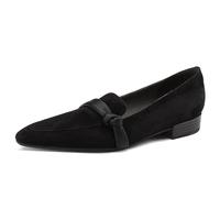 Loafer Women's Ballet Flats Suede Vintage Dress Shoes Elegant Women's Shoes Slip On Slippers Low Shoes Pumps Mary Jane Shoes Flat Ballerina Shoes Wedding Shoes Bridal Shoes Casual Shoes, black, 8 UK
