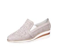 Loafer Women's Casual Shoes Summer Breathable Lightweight Comfortable Boat Shoes Plain with Rhinestones Thick Sole Slope Heel Women's Shoes Outdoor Hiking Casual Mary Jane Shoes, 36-40 EU, gray, 6 UK