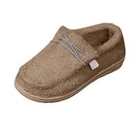 Loafer Women's Flat Slippers Moccasins Plush Ladies Slip On Shoes Flat Fashion Casual Round Toe Soft Sole Warm Casual Shoes for Loafers Slip On Comfortable Shoes Pointed, khaki, 4.5 UK