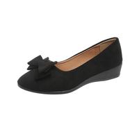 Loafer Women's Mary Jane Shoes Summer Breathable Slope Heel Comfortable Sandals Plain Elegant Slip On Cushioning Evening Shoes Outdoor Wedding Ballroom Sandals 35-42 EU, black, 6 UK