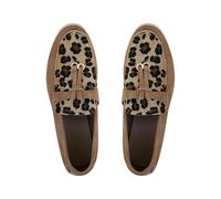 Loafers Flat Deman Elegant Slip On Deman Leopard Flat Shoes Soft Walking Shoes Open Back Walking Shoes Breathable Leisure Shoes Wide Jogging Shoes Comfortable Hiking Shoes Comfortable Shoes, coffee, 6