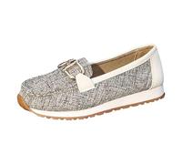 Loafers for Women Comfortable Slip on Shoes Orthopedic Sneakers for Women Arch Support Footwear Business Non-Slip Walking Boat Shoes Fashion Sneakers Retro Lightweight Loafers Beige