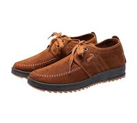 Loafers Shoes for Men, Traditional Outdoor Walking Shoes Breathable Leisure Comfortable Shoe Summer Work Footwear with Drawstring Non-Slip Fashion Soft Bottom Sneaker Retro Footwear Orange