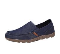 Loafers Shoes for Men Wide Fit Slip On Walking Shoes Lightweight Breathable Casual Flat Loafers Shoe Easy Close Comfortable Non-Slip Orthopedic Leisure Trainers Hiking Trekking Trainers Blue