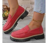 Loafers Shoes for Women,Orthopedic Platform Loafers,Women's Loafers & Moccasins,Women's Slip-On Loafers,Comfort Low Top Suede Leather Loafers,Light Weight Platform Round Toe Business Walking Shoe