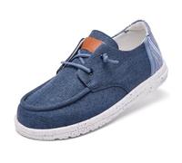 Loafers Shoes for Women Trainers Flat Barefoot Slip On Canvas Walking Orthopedic Arch Support Memory Foam Comfort Lightweight Casual Moccasins Navy UK 5
