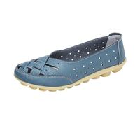 Loafers Women,Flats Sandals Slip-On Comfort Lightweight Shoes Women's Moccasins Ladies Moccasin Slippers Orthopedic Platform Walk Office Indoor Outdoor Gift for Women (06 Blue,7)