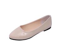 Loafers Women Pointed Toe Low Heel Soft Soled Flat Loafers Elegant Shallow Mouth Flat Shoes Closed Toe Slip On Shoes for Ladies Spring Summer Outdoor Office Work Daily Wear 3.5-7 Beige