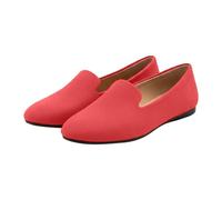 Loafers Women's Flat Slip-On Shoes, Moccasins, Soft Soles, Ballerinas, Non-Slip Dance Trainers, Training Shoes, Lightweight Breathable Sports Shoes, Walking Shoes, Low Shoes, Slip In Shoes, red, 9 UK