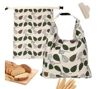 Loafguard Beeswax Bag, Reusable Beeswax Bread Bag, 12X17inch Cotton Bees Wax Bread Bags, Stays Fresh Up To 3x Longer, For Keeping Toaster Loaf Sandwich Fruits Vegetables Fresh (C,1PC)