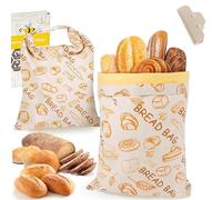 Loafguard Beeswax Bag, Reusable Beeswax Bread Bag, 12X17inch Cotton Bees Wax Bread Bags, Stays Fresh Up To 3x Longer, For Keeping Toaster Loaf Sandwich Fruits Vegetables Fresh (A,1PC)