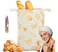 Loafguard Beeswax Bread Bag, Reusable Beeswax Bread Bag, 12x17inch Cotton Bees Wax Breadbags, Stays Fresh Up To 3x Longer, For Keeping Toaster Loaf Sandwich Fruits Vegetables Fresh (A,1PC)