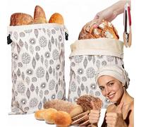 Loafguard Beeswax Bread Bag, Reusable Beeswax Bread Bag, 12x17inch Cotton Bees Wax Breadbags, Stays Fresh Up To 3x Longer, For Keeping Toaster Loaf Sandwich Fruits Vegetables Fresh (G,1PC)