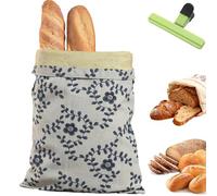 Loafguard Beeswax Bread Bag, Reusable Cotton Bees Wax Bread Bag With Zip Closure, For 3x Longer Freshness, For Baguettes, Fruit And Vegetables (K)