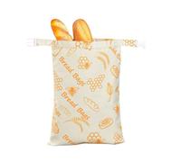 Loafguard Beeswax Bread Bag, Reusable Lined Cotton Storage Bags with Natural Beeswax Lining, Sourdough & Artisan Loaves Freshness Keeper for Homemade, Bakery Essentials (F)