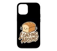 Loafing Around Funny Bread Pun Cartoon Case for iPhone 12/12 Pro